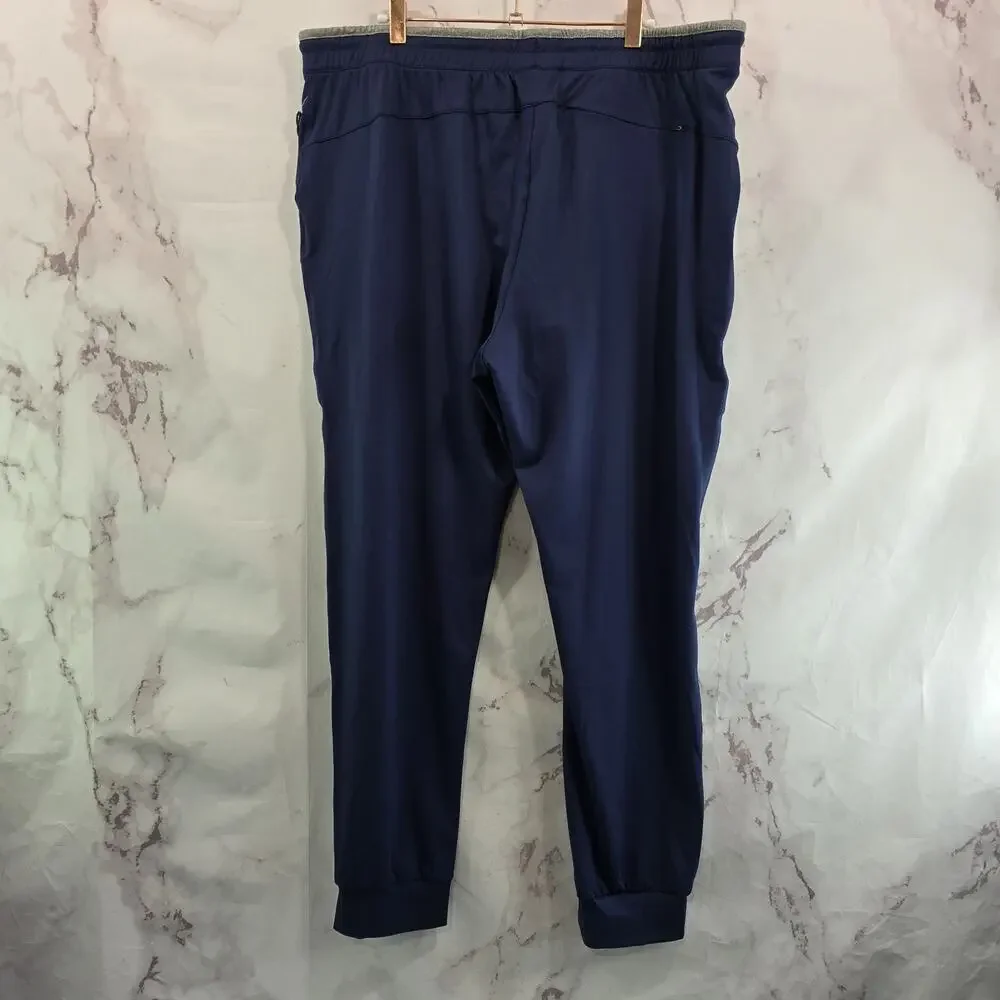 Chubbies Pants Mens XXL Blue Navy Gray Movementum Jogger Lakesides Drawstring